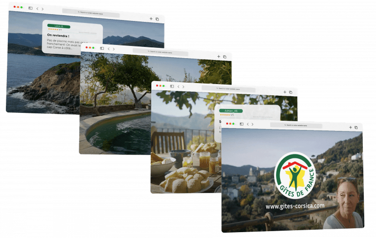 Screenshots site Gîte de France