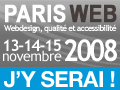 Paris-Web 2008, 13, 14 et 15 novembre