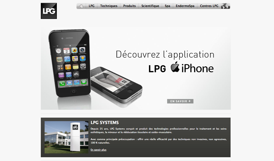 Screenshot de LPG e-Commerce