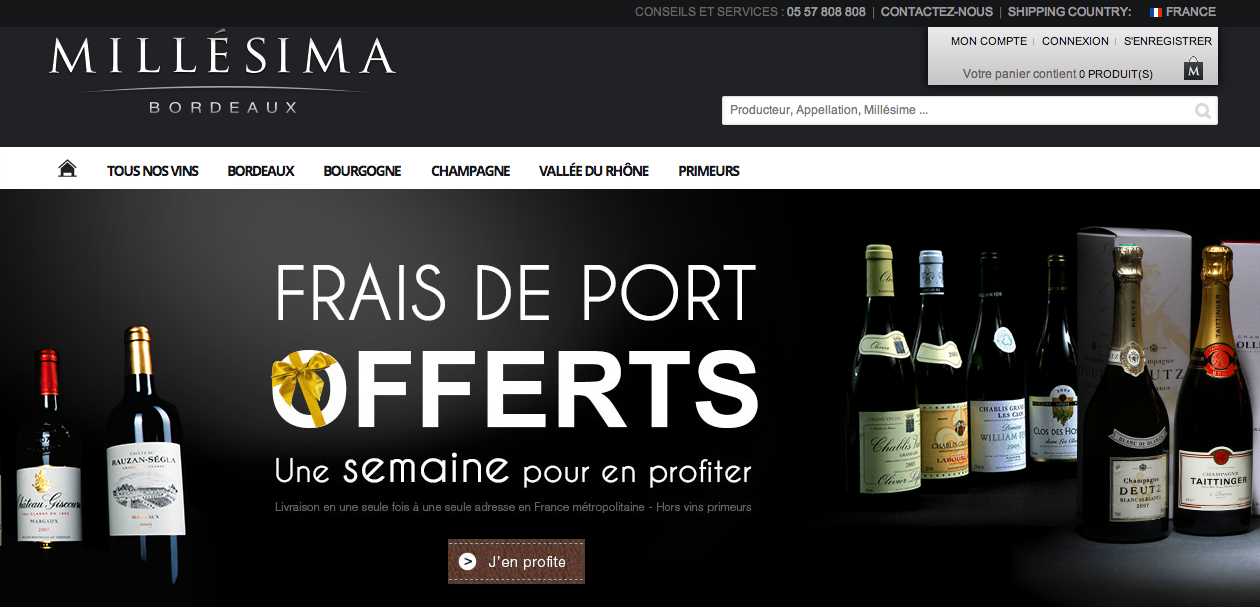 Audit du site e-commerce Millesima.fr