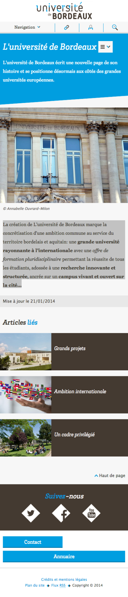 Refonte du site internet de l'Université de Bordeaux