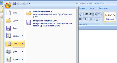 Convertisseur entre les formats OpenXML et OpenDocument