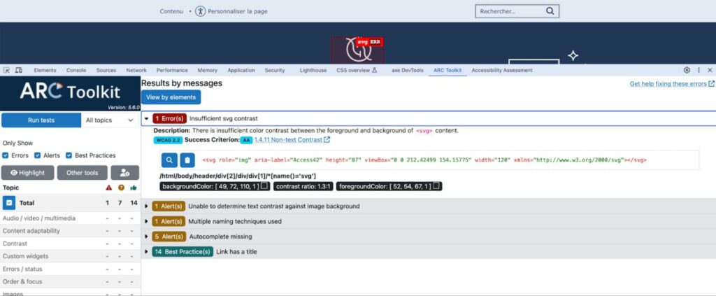 Indicateur Arc Toolkit