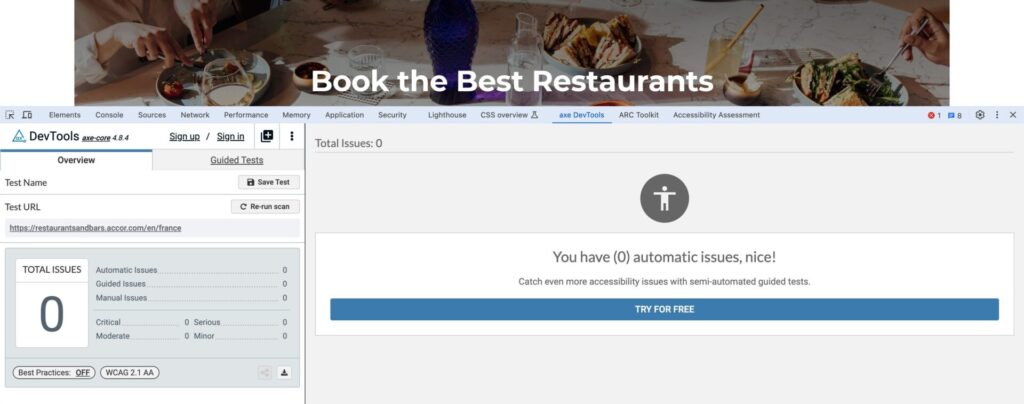 résultat test automatisé